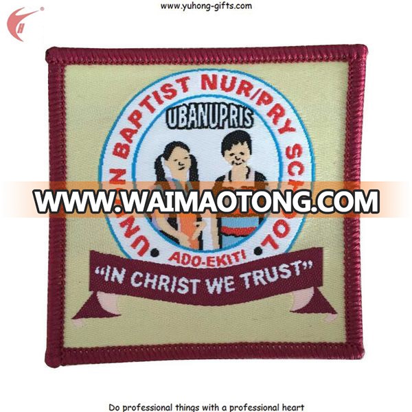 2015 New School Woven Patch Badge for School Uniform (YH-WB111)