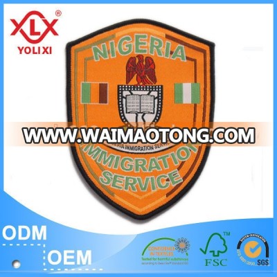 custom bright color woven patch garment badge manufacturer